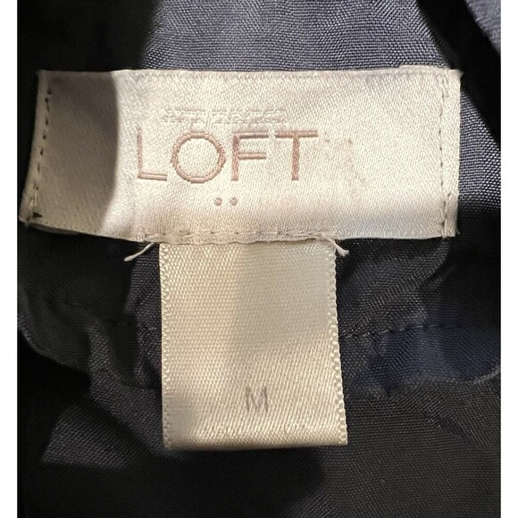 Ann Taylor Loft Navy Blue Sleevless Lightweight Zip Up Vest Medium - Picture 5 of 6